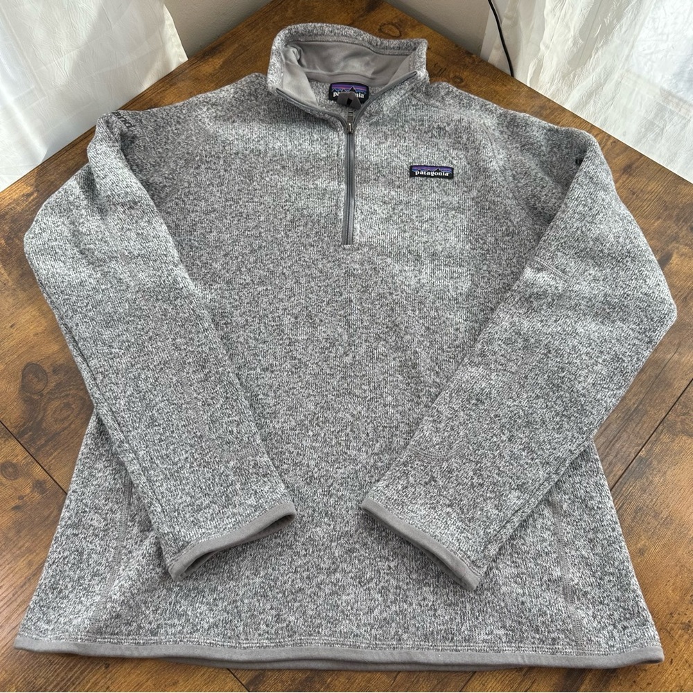 Patagonia Women’s Better Sweater Quarter Zip Fleece Light, Gray Heather, Large - Picture 5 of 16